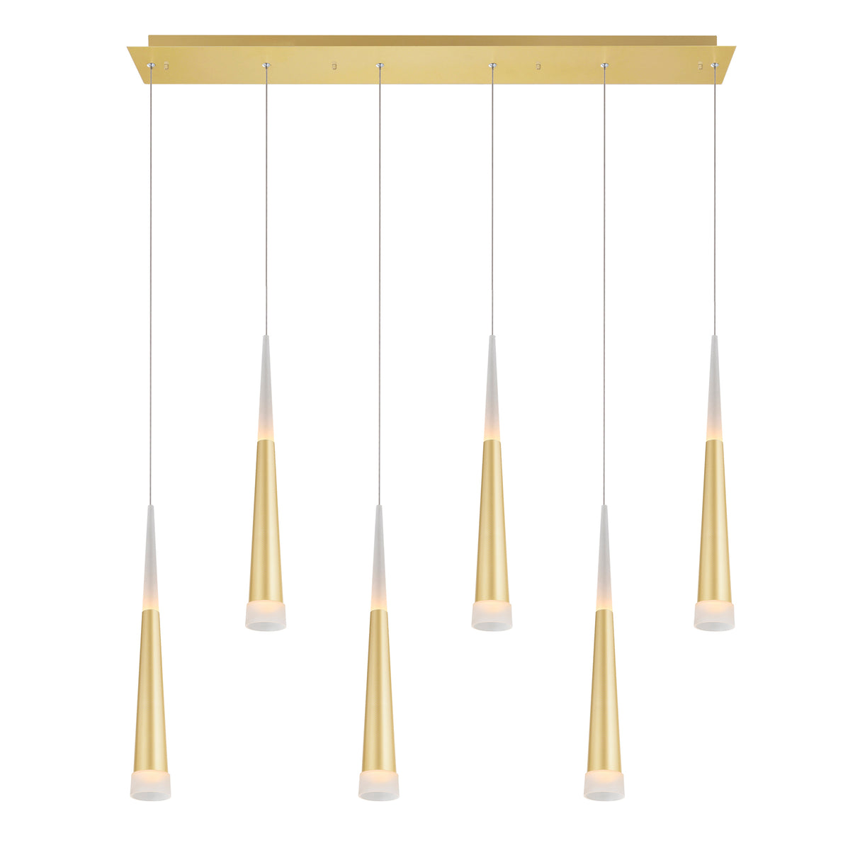 Andes Integrated LED Satin Gold Pool Table Light