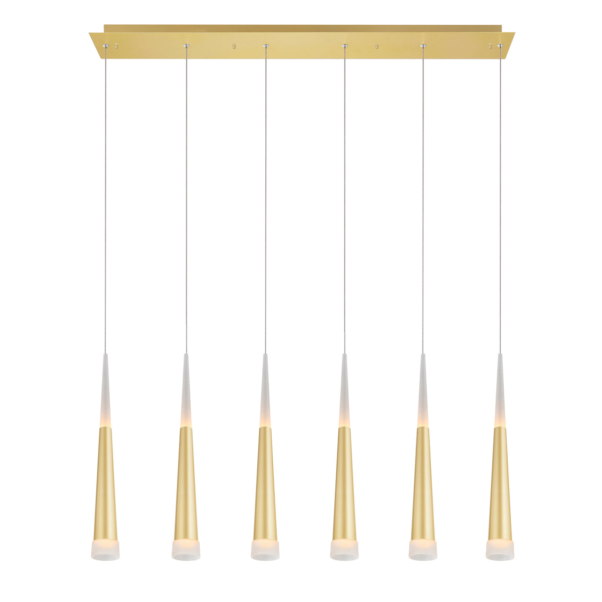 Andes Integrated LED Satin Gold Pool Table Light