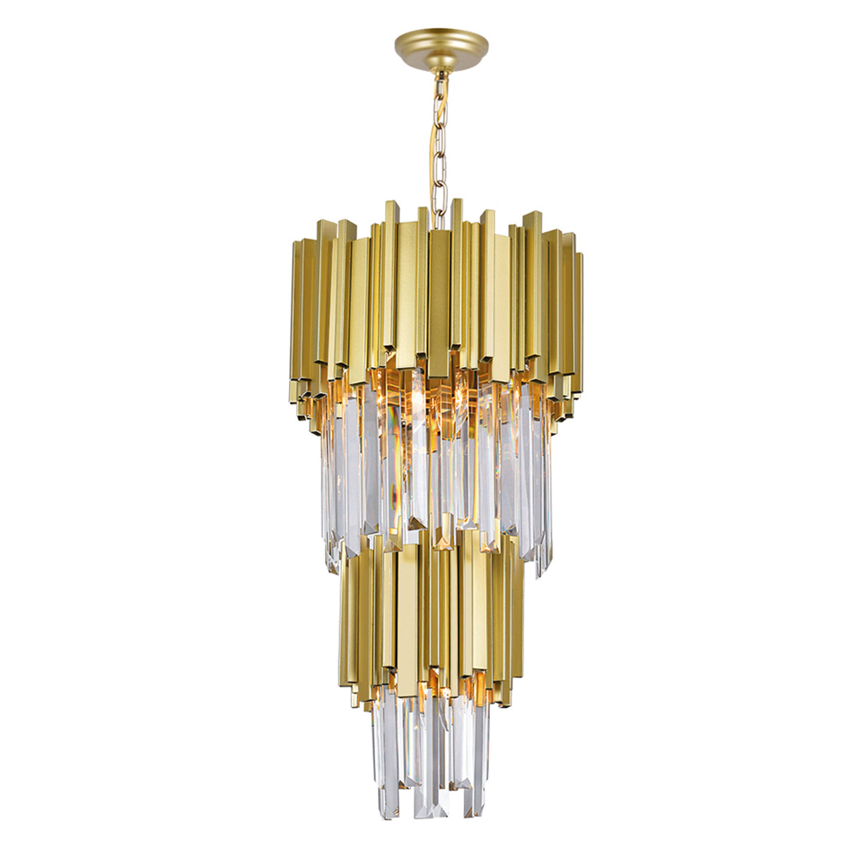 Deco 4 Light 12in Medallion Gold Mini Pendant