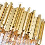 Deco 4 Light Medallion Gold Down Chandelier