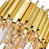 Deco 7 Light Medallion Gold Down Chandelier