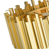 Deco 7 Light Medallion Gold Down Chandelier