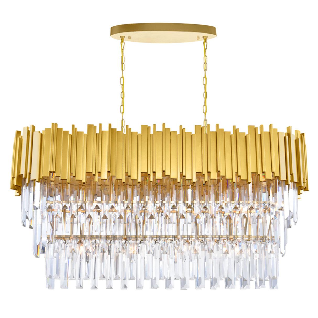 Deco 9 Light Medallion Gold Pool Table Light