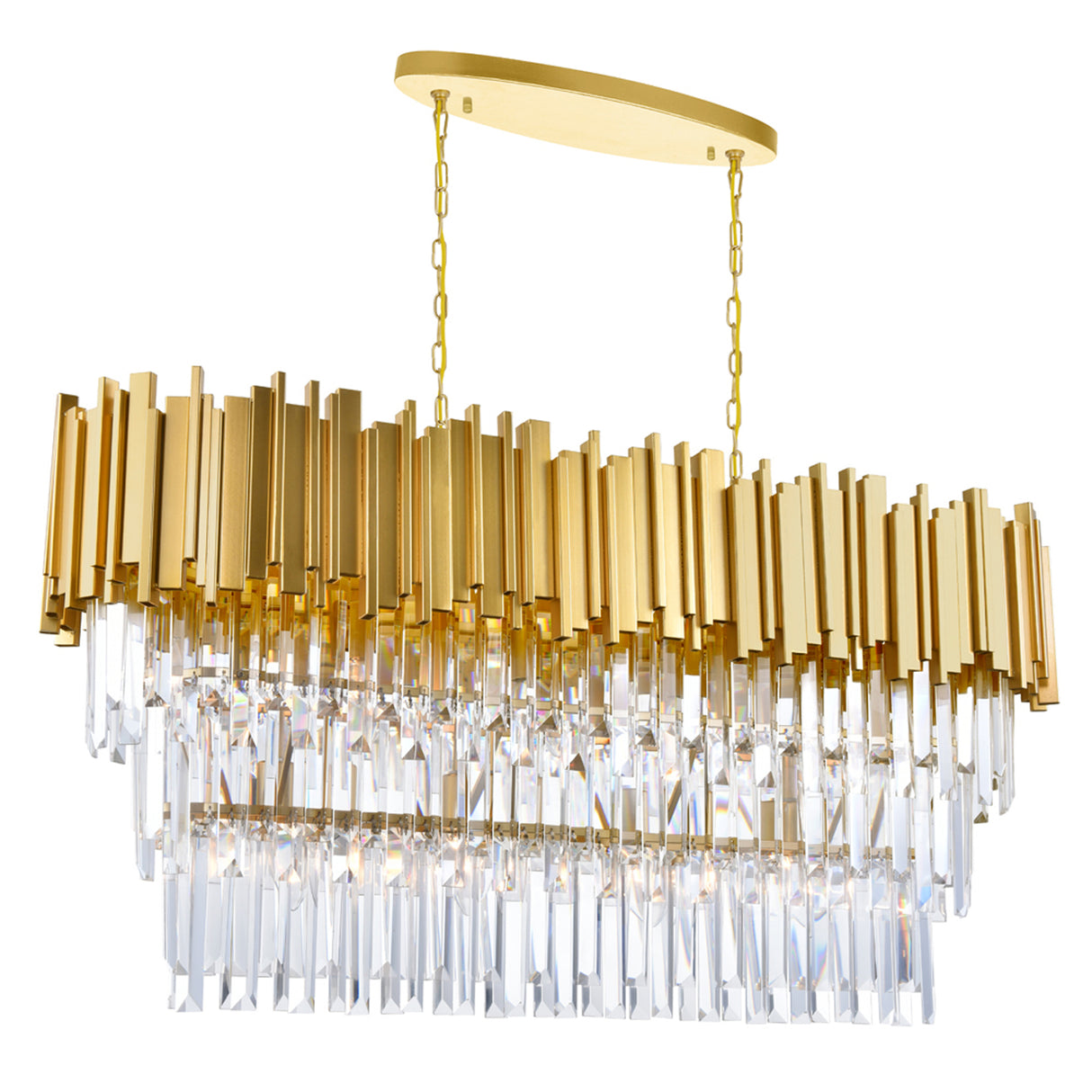 Deco 9 Light Medallion Gold Pool Table Light