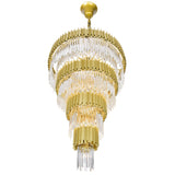 Deco 34 Light Medallion Gold Down Chandelier
