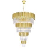 Deco 34 Light Medallion Gold Down Chandelier