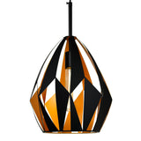 Oxide 1 Light 12in Black & Copper Down Pendant