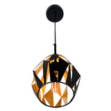 Oxide 1 Light 16in Black & Copper Down Pendant