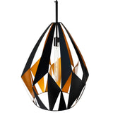 Oxide 1 Light 20in Black & Copper Down Pendant
