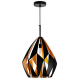 Oxide 1 Light 20in Black & Copper Down Pendant
