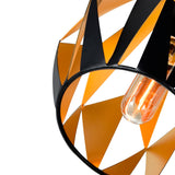 Oxide 1 Light 8in Black & Copper Down Mini Pendant