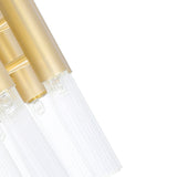 Orgue 6 Light 5in Satin Gold Sconce