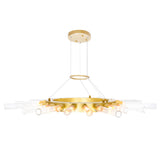 Collar 21 Light Chandelier With Satin Gold Finish