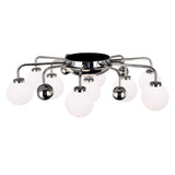 Element 9 Light Flush Mount With Polished Nickel Finish