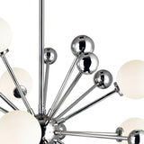 Element 17 Light Chandelier With Polished Nickel Finish
