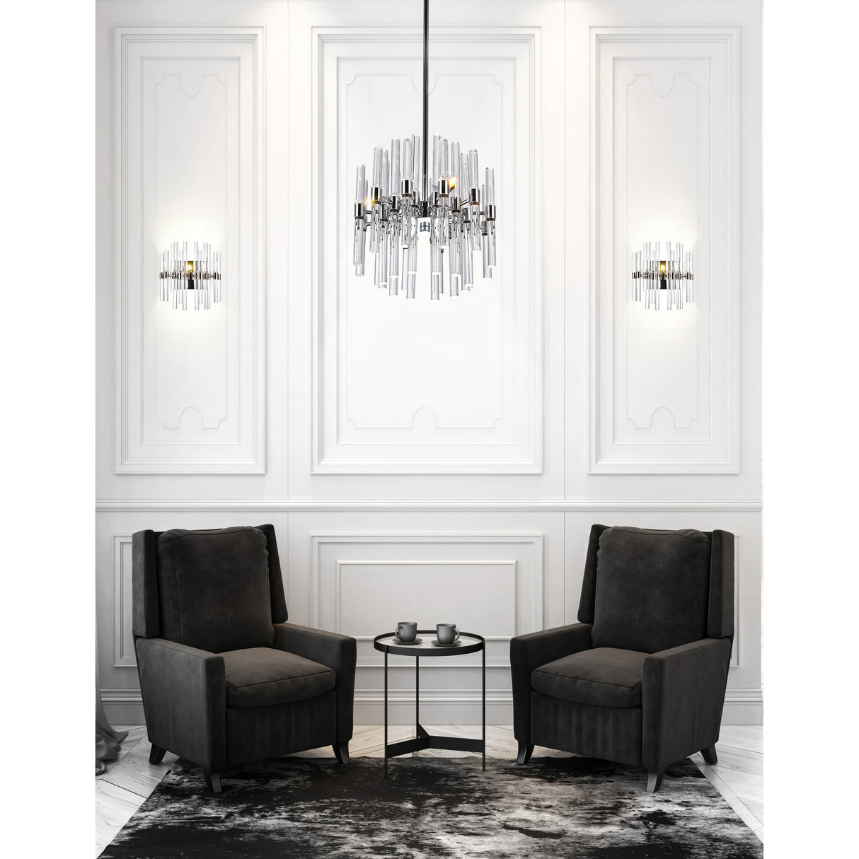 Miroir 6 Light 10in Polished Nickel Mini Pendant