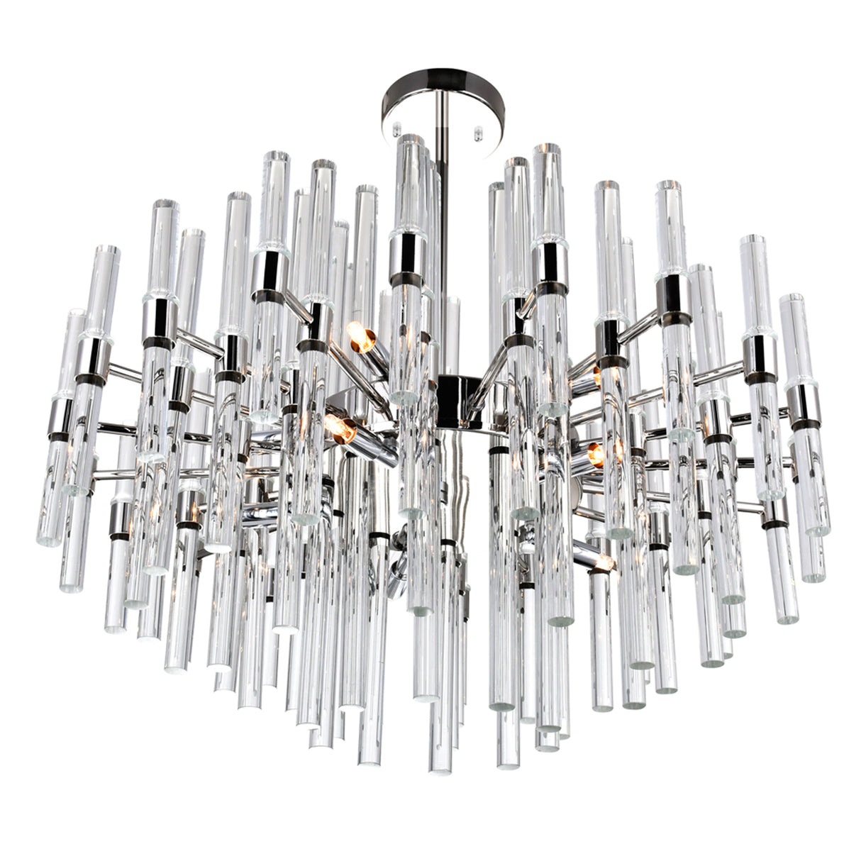 Miroir 10 Light 26in Polished Nickel Chandelier