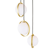 Da Vinci 3 Light 16in Brass Multi Light Pendant