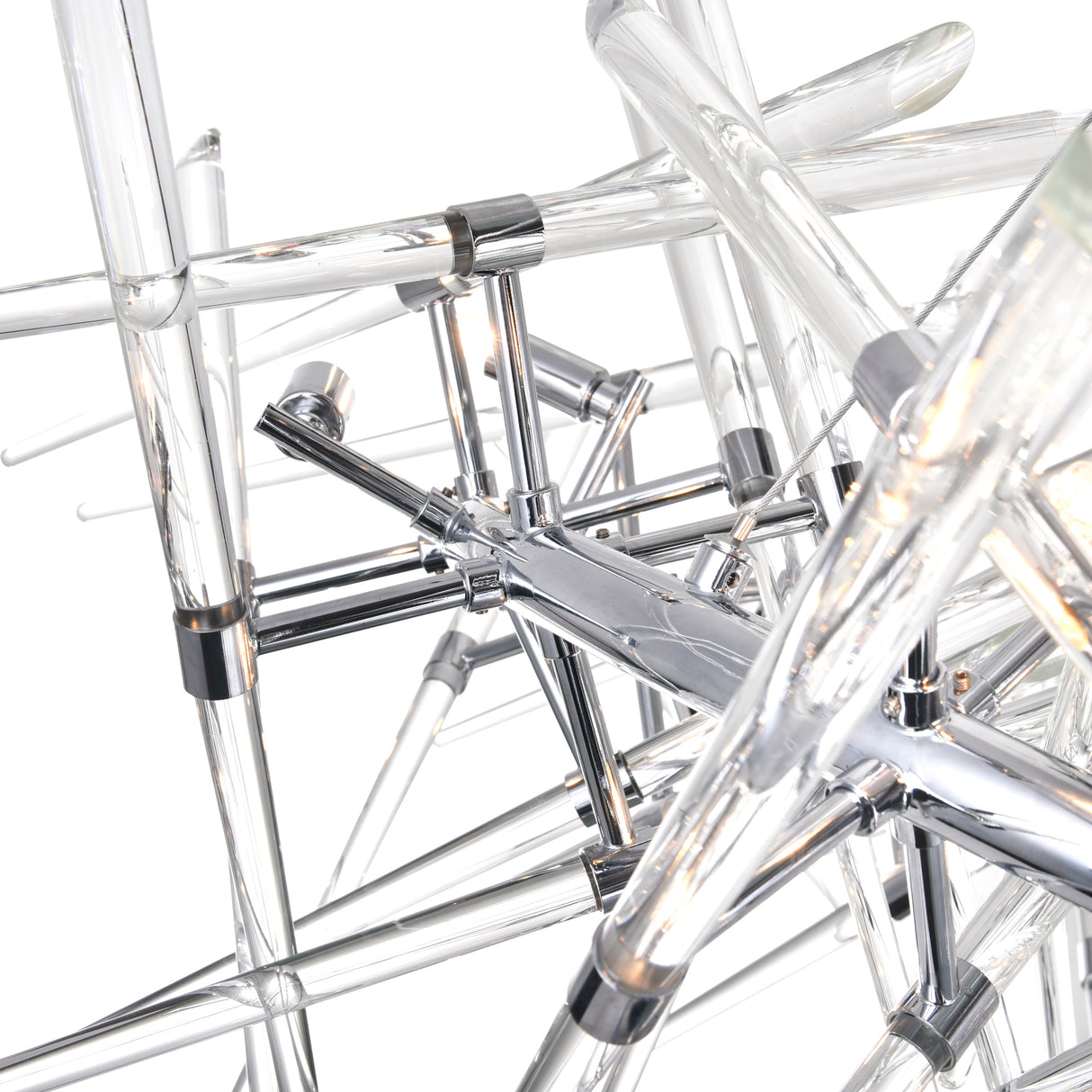 Icicle 12 Light 42in Chrome Chandelier