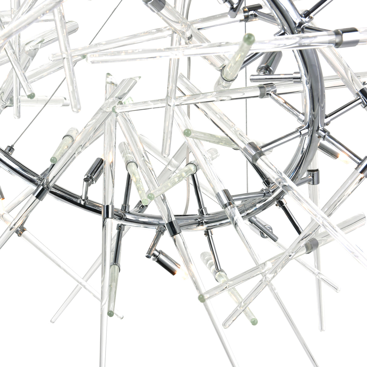 Icicle 12 Light 42in Chrome Chandelier