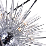 Starburst 20 Light Chrome & Black Chandelier
