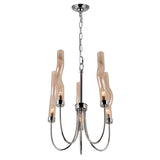 Meduse 5 Light Chandelier With Polished Nickel Finish