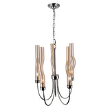 Meduse 5 Light Chandelier With Polished Nickel Finish