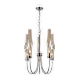 Meduse 5 Light Chandelier With Polished Nickel Finish