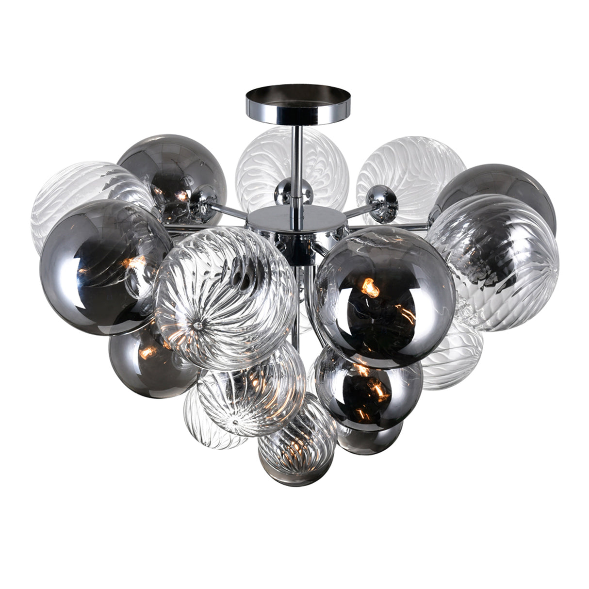 Pallocino 10 Light 25in Chrome Flush Mount