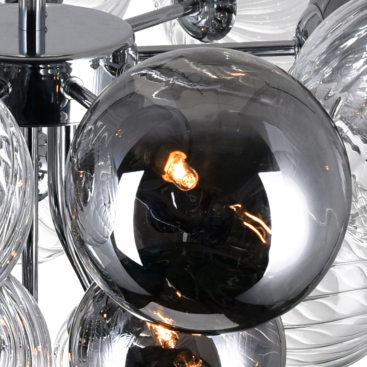 Pallocino 10 Light 25in Chrome Flush Mount