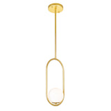 Celeste 1 Light 8in Medallion Gold Mini Pendant