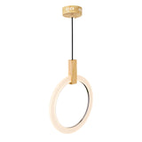 Anello LED Pendant Light With White Oak Finish
