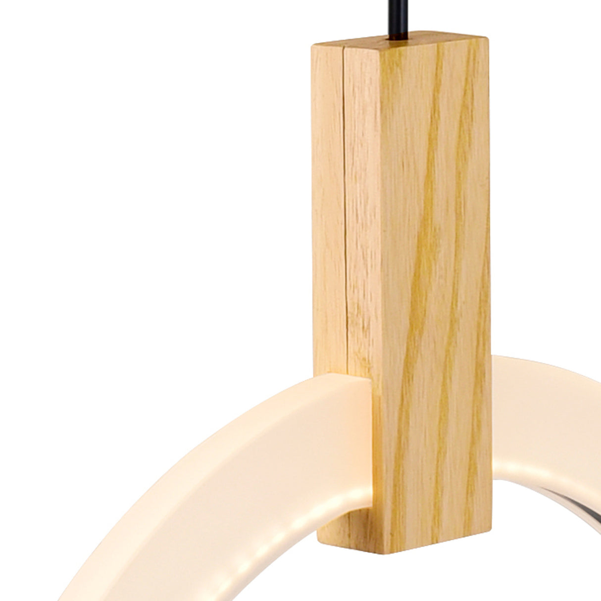 Anello LED Pendant Light With White Oak Finish