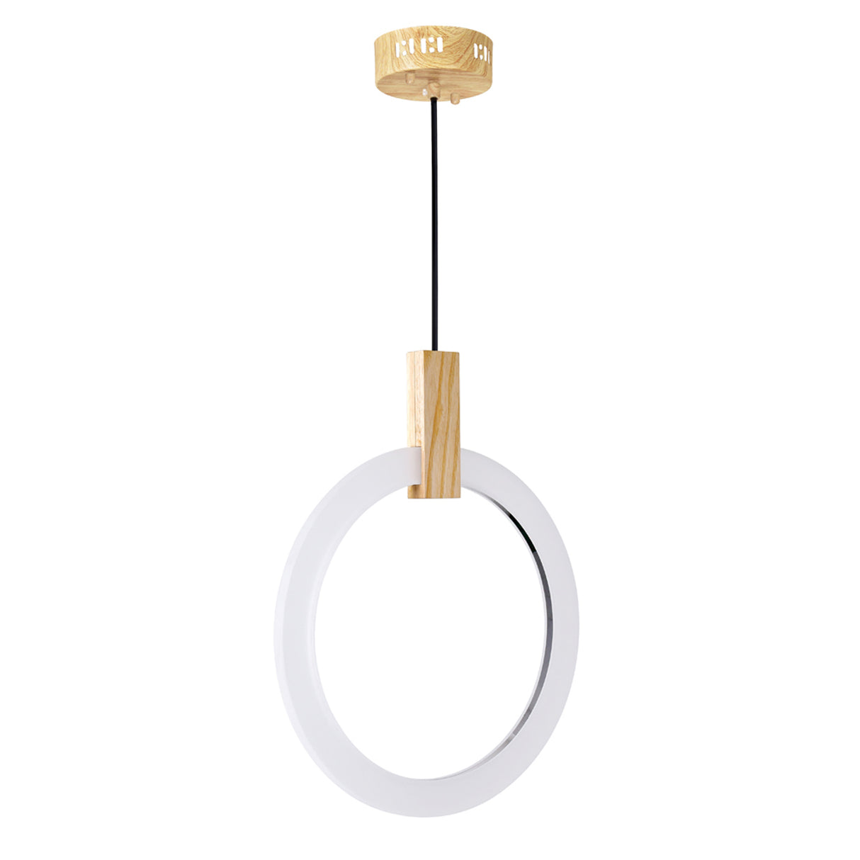 Anello LED Pendant Light With White Oak Finish