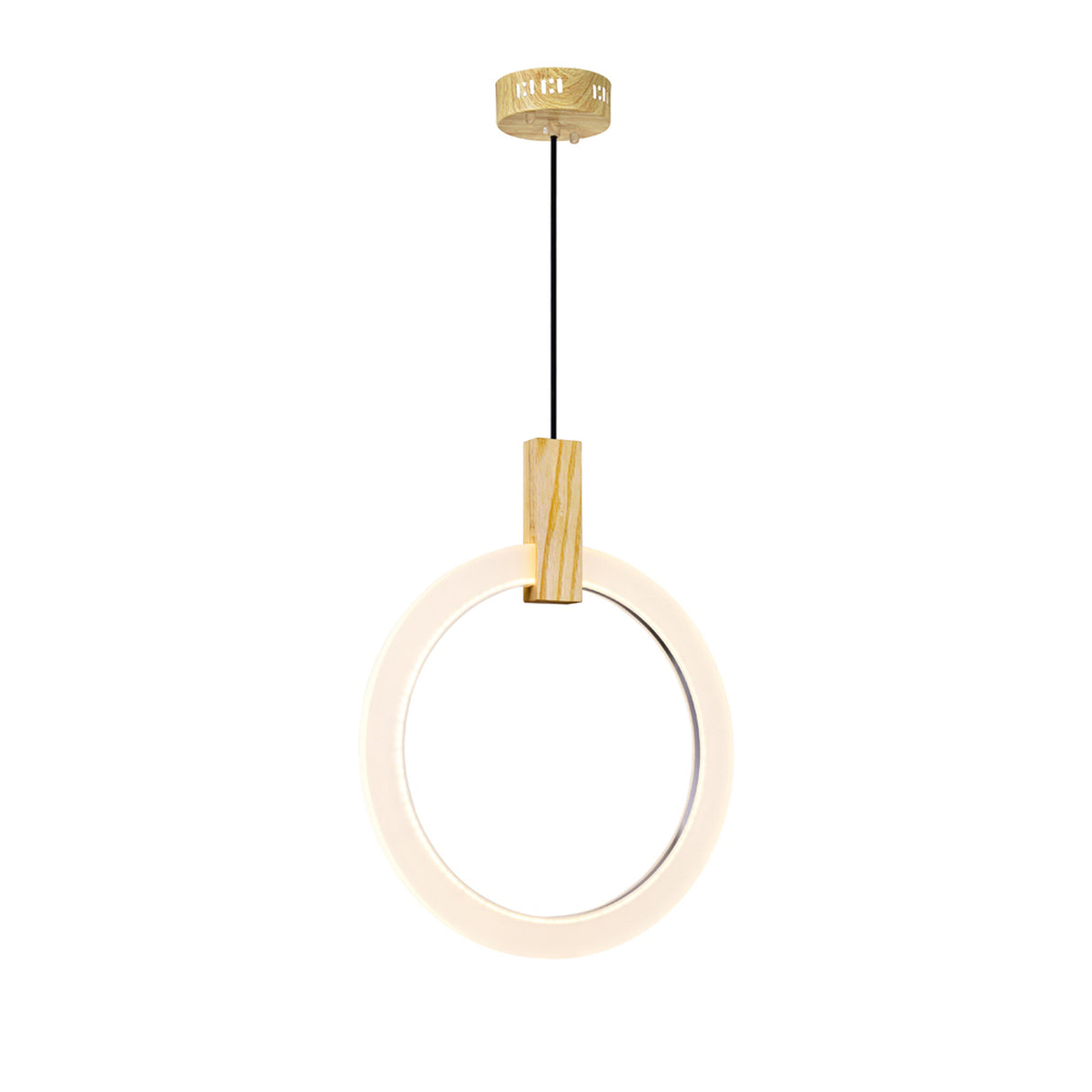 Anello LED Pendant Light With White Oak Finish
