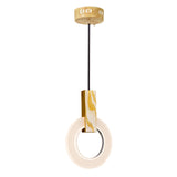 Anello LED Mini Pendant With White Oak Finish