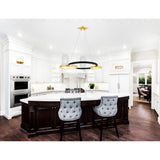 Deux Lunes Integrated LED 29in Sun Gold & Black Chandelier