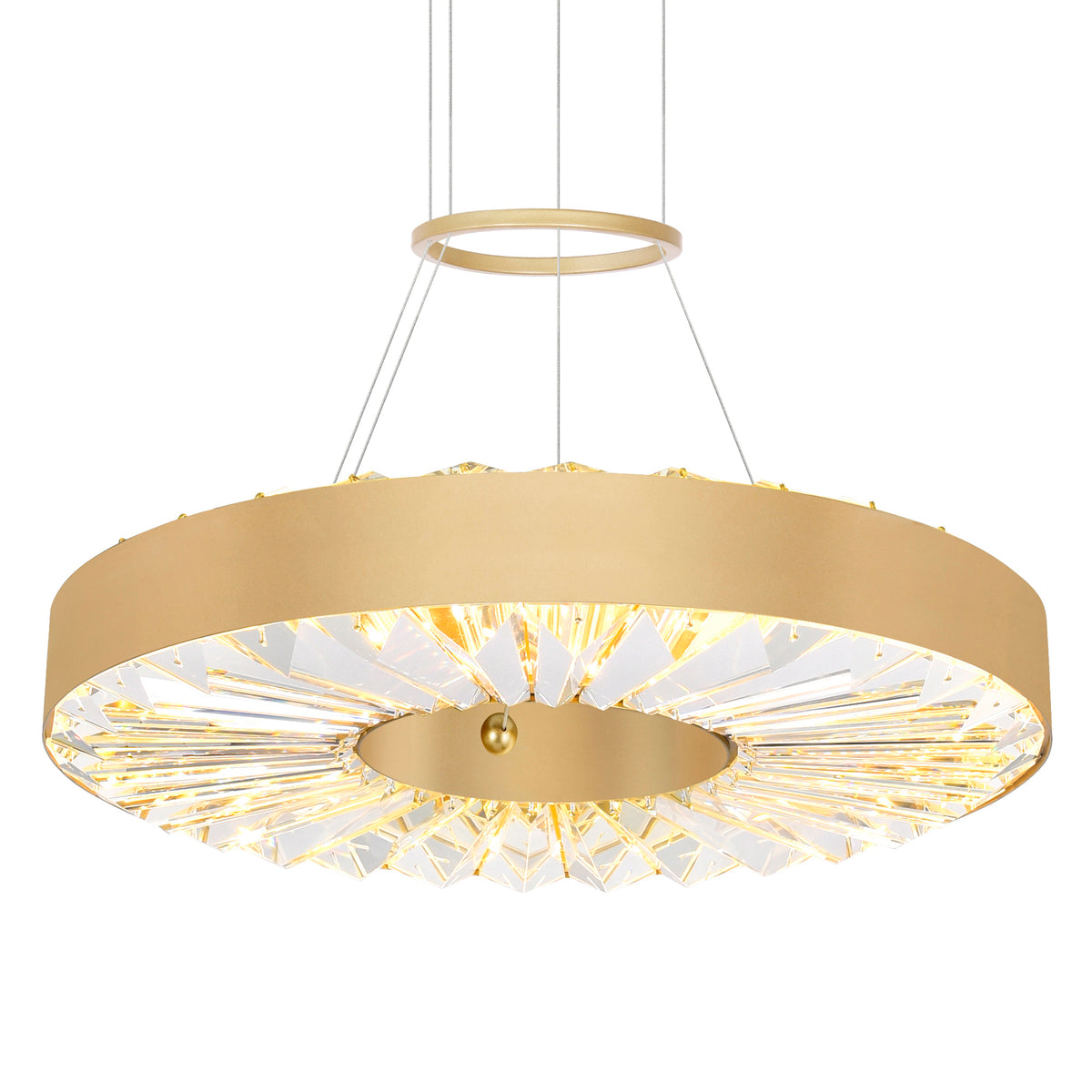 Bjoux LED Chandelier Light With Sun Gold Finish