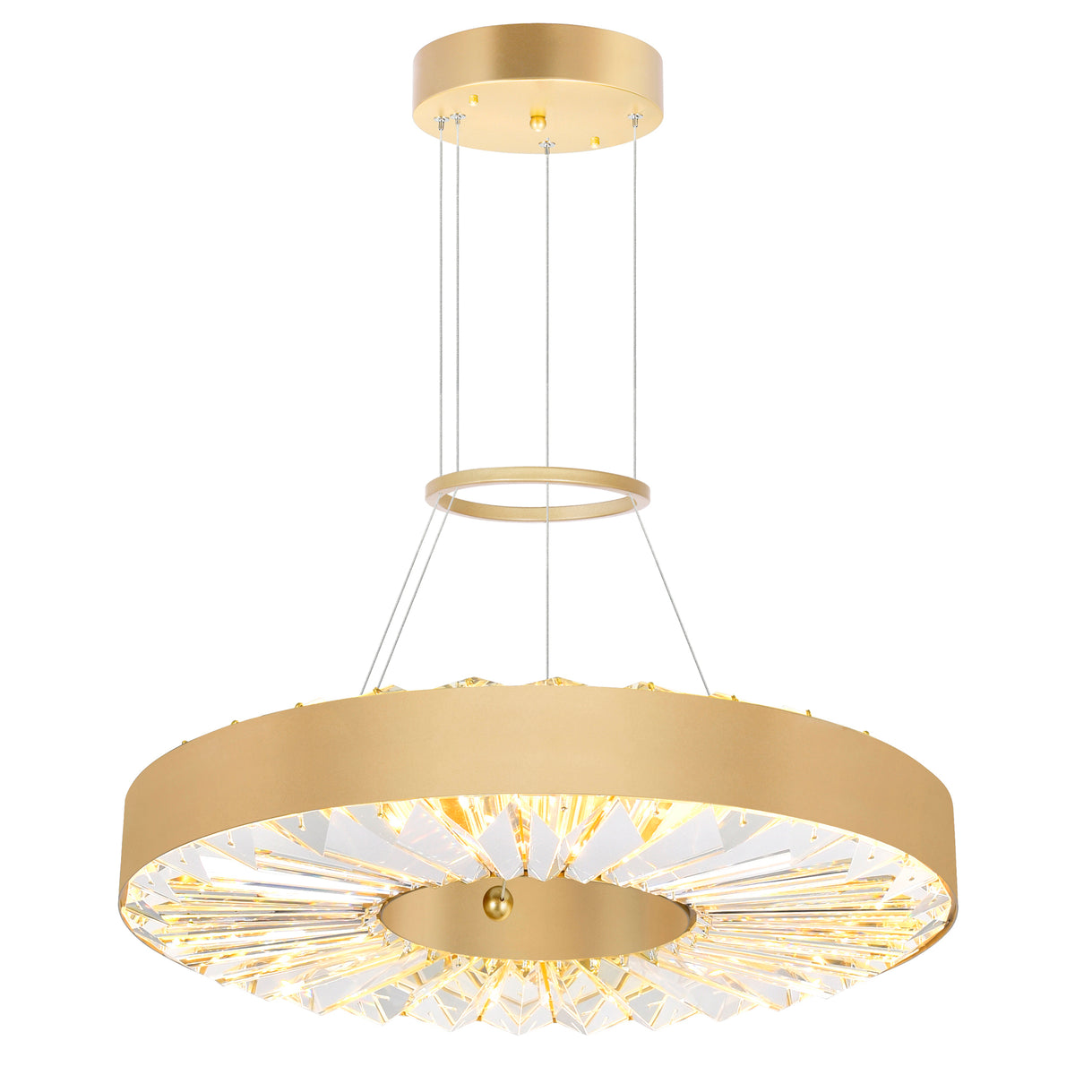 Bjoux LED Chandelier Light With Sun Gold Finish