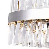 Glace Integrated LED 40in Oval Chrome Chandelier