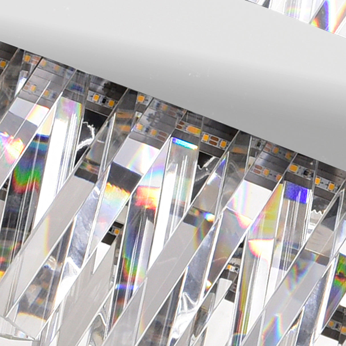 Glace Integrated LED 40in Oval Chrome Chandelier