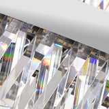 Glace Integrated LED 40in Oval Chrome Chandelier