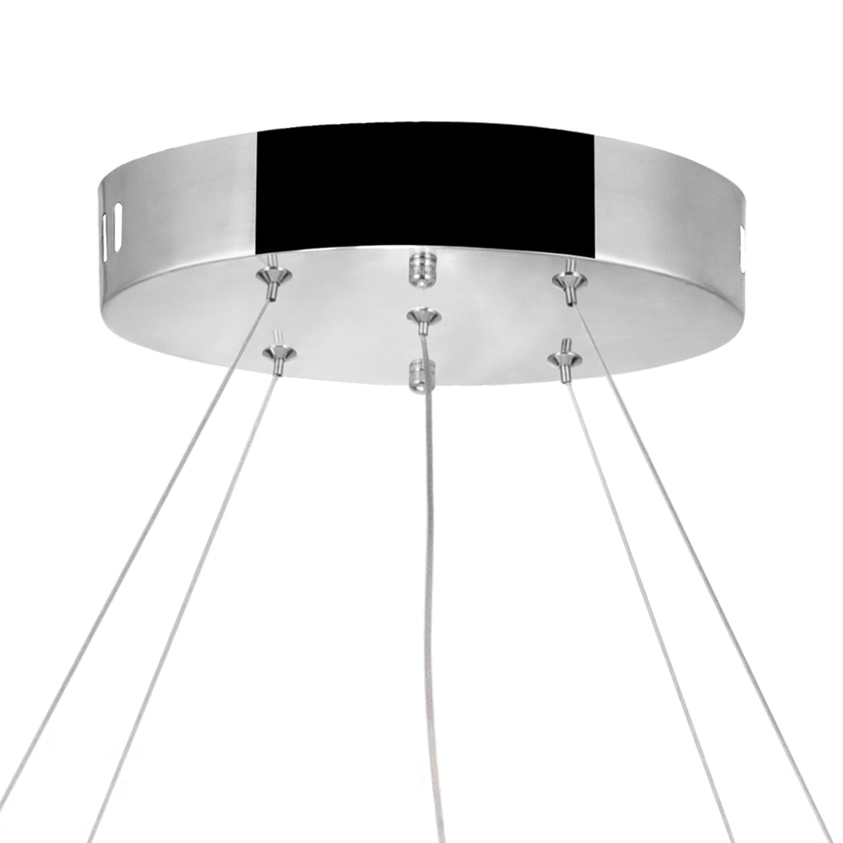 Glace Integrated LED 40in Oval Chrome Chandelier