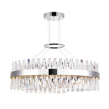 Glace Integrated LED 40in Oval Chrome Chandelier