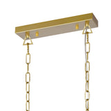 Tudor 6 Light 36in Satin Gold & Black Chandelier