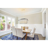 Tudor 6 Light 36in Satin Gold & Black Chandelier