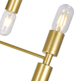 Hand Crank 12 Light Medallion Gold Chandelier
