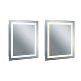 Abril Square 36x36in Matte White Integrated LED Mirror