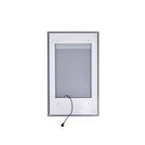 Abigail Rectangular 30x49in Matte White Integrated LED Mirror