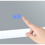 Abigail Rectangular 30x49in Matte White Integrated LED Mirror